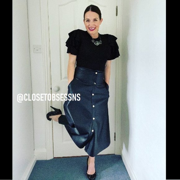 SOLD! LAST ONE!!! ZARA A-Line Midi Skirt with Buttons* - Picture 5 of 13